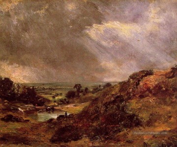 Branch Hill Pond Hampstead romantique John Constable Peinture à l'huile